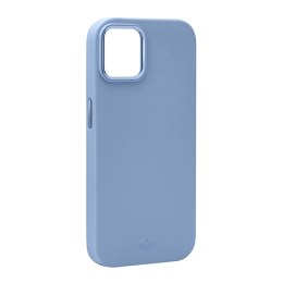 Puro Silicon Cover 'ICON MAG PRO' with magnets inside, metal buttons and camera ring for iPhone 15, light blue color