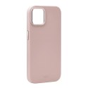 Puro Silicon Cover 'ICON MAG PRO' with magnets inside, metal buttons and camera ring for iPhone 15, rose color