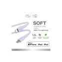 Puro Soft Cable USB-C to Lightning, 1.5m, lavender