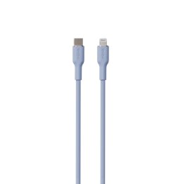 Puro Soft Cable USB-C to Lightning, 1.5m, light blue