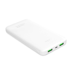 Puro White Powerbank 10000mAh 2USBA  + 1 USB-C 12W Li-Poly packaging FSC , white