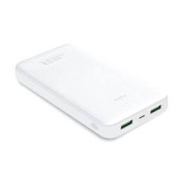 Puro White Powerbank 20000mAh 2USBA  + 1 USB-C 12W Li-Poly packaging FSC, white