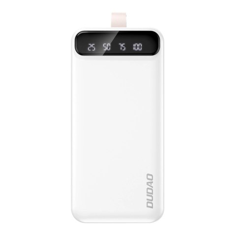 Powerbank Dudao K8S+ 10W 30000mAh 2x USB-A z lampką LED - biały