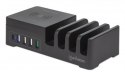 Stacja Zasilająca 1x USB-C PD, 1x USB-A QC, 3x USB-A, Qi 10W