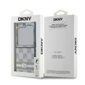 Etui DKNY Chequered Pattern Printed Stripes na Samsung Galxy Z Flip 6 - beżowe