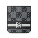 Etui DKNY Chequered Pattern Printed Stripes na Samsung Galaxy Z Flip 6 - czarne