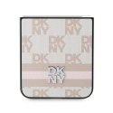 Etui DKNY Chequered Pattern Printed Stripes na Samsung Galaxy Z Flip 6 - różowe