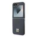 Etui DKNY Leather Metal Stack Logo na Samsung Galaxy Z Flip 6 - czarne