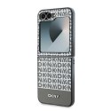 Etui DKNY Repeat Pattern Bottom Stripe na Samsung Galaxy Z Flip 6 - brązowe