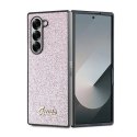 Etui Guess 4G Glitter Script na Samsung Galaxy Z Fold 6 - różowe