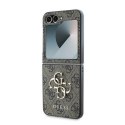 Etui Guess Leather 4G Metal Logo na Samsung Galaxy Z Flip 6 - brązowe