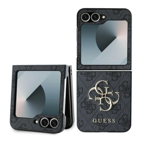 Etui Guess Leather 4G Metal Logo na Samsung Galaxy Z Flip 6 - czarne