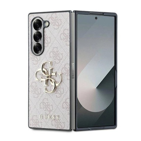 Etui Guess Leather 4G Metal Logo na Samsung Galaxy Z Fold 6 - różowe