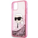 Etui Karl Lagerfeld Glitter Karl Head na iPhone 11/XR - różowe