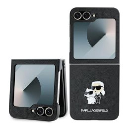 Etui Karl Lagerfeld Saffiano Metal Pin na Samsung Galaxy Z Flip 6 - czarne