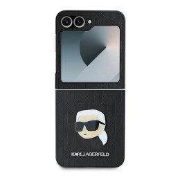 Etui Karl Lagerfeld Saffiano Monogram na Samsung Galaxy Z Flip 6 - czarne