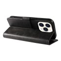 Etui Leather Book Case na iPhone 16 - czarne