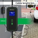 Qoltec Mobilna ładowarka do samochodu elektrycznego EV z regulacją 2w1 Typ2 | 7kW | 230V | CEE 3 PIN | WiFi | LCD | Przenosna | Wallbo