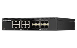 Qnap QSW-3216R-8S8T, 8x 10GbE, 8x 10GbE SFP+, half-rackmount design, unmanaged switch