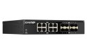 Qnap QSW-3216R-8S8T, 8x 10GbE, 8x 10GbE SFP+, half-rackmount design, unmanaged switch