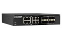 Qnap QSW-3216R-8S8T, 8x 10GbE, 8x 10GbE SFP+, half-rackmount design, unmanaged switch