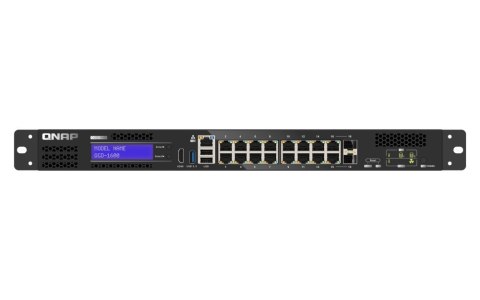 Qnap QGD-1600-8G, 16x 1GbE, 2x combo 10GbE SFP+/RJ45, Intel Celeron J4115, 8GB, equipped with QTS, 2 X 2.5" SSD/HDD, 2 x PCIe Ge