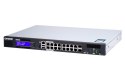 Qnap QGD-1600P-8G, 16x 1GbE, 2x combo 10GbE SFP+/RJ45, 370W Po, Celeron J4115, 8GB, equipped with QTS, 2 X 2.5" SSD/HDD, 2 x PCI