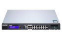 Qnap QGD-1600P-8G, 16x 1GbE, 2x combo 10GbE SFP+/RJ45, 370W Po, Celeron J4115, 8GB, equipped with QTS, 2 X 2.5" SSD/HDD, 2 x PCI