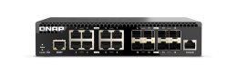 Qnap QSW-M3216R-8S8T, 8x 10GbE, 8x 10GbE SFP+, half-rackmount design, managed switch