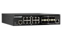 Qnap QSW-M3216R-8S8T, 8x 10GbE, 8x 10GbE SFP+, half-rackmount design, managed switch