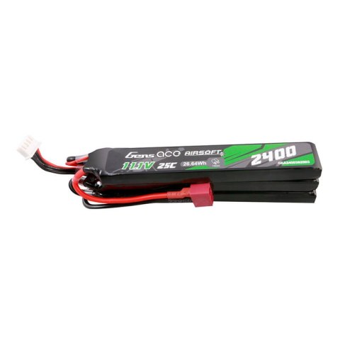 Akumulator Gens ace 25C 2400mAh 3S2P 11.1V NUNCHUCK 3X Airsoft Gun Lipo z konektorem Deans(T) Plug