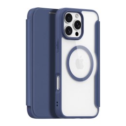 Etui Dux Ducis Skin X Pro na iPhone 16 Pro z MagSafe i klapką - niebieskie