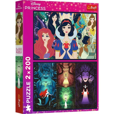 Trefl Puzzle 2x200 elementów Czarujące Księżniczki Disney Princess