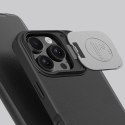 Etui Nillkin Qin Prop Leather Case z osłoną na aparat i podstawką na iPhone 16 Pro - czarne