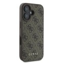 Etui Guess 4G Classic na iPhone 16 Plus - brązowe