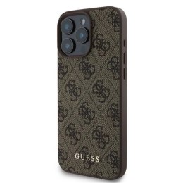 Etui Guess 4G Classic na iPhone 16 Pro - brązowe