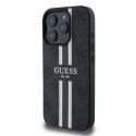 Etui Guess 4G Printed Stripes MagSafe na iPhone 16 Pro Max - czarne