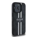 Etui Guess 4G Printed Stripes MagSafe na iPhone 16 Pro Max - czarne