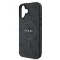 Etui Guess 4G Ring Classic Logo MagSafe na iPhone 16 Plus - czarne