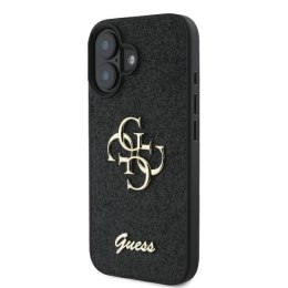 Etui Guess Fixed Glitter Big 4G na iPhone 16 Plus - czarne