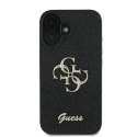 Etui Guess Fixed Glitter Big 4G na iPhone 16 Plus - czarne