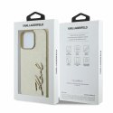 Etui Karl Lagerfeld Metal Signature na iPhone 16 Pro Max - złote