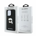 Etui Karl Lagerfeld Silicone Karl Head Print MagSafe na iPhone 16 Pro Max - czarne