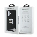 Etui Karl Lagerfeld Silicone Karl Head Print MagSafe na iPhone 16 - czarne