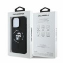 Etui Karl Lagerfeld Silicone Karl&Choupette Heads Ring MagSafe na iPhone 16 Pro Max - czarne