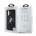 Etui Karl Lagerfeld Silicone Karl&Choupette Heads Ring MagSafe na iPhone 16 - czarne