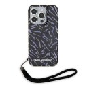 Etui Karl Lagerfeld Zebra With Cord na iPhone 15 Pro Max - fioletowe