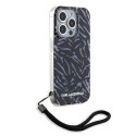 Etui Karl Lagerfeld Zebra With Cord na iPhone 15 Pro Max - fioletowe