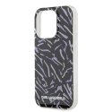 Etui Karl Lagerfeld Zebra With Cord na iPhone 15 Pro Max - fioletowe