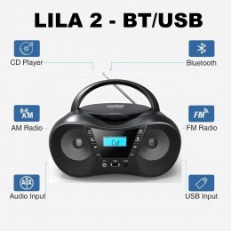 Eltra Radioodtwarzacz CD LILA2 USB/BT srebrny